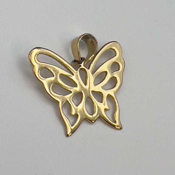 Vintage Sterling Silver Butterfly Pendant - Picture 1 of 5
